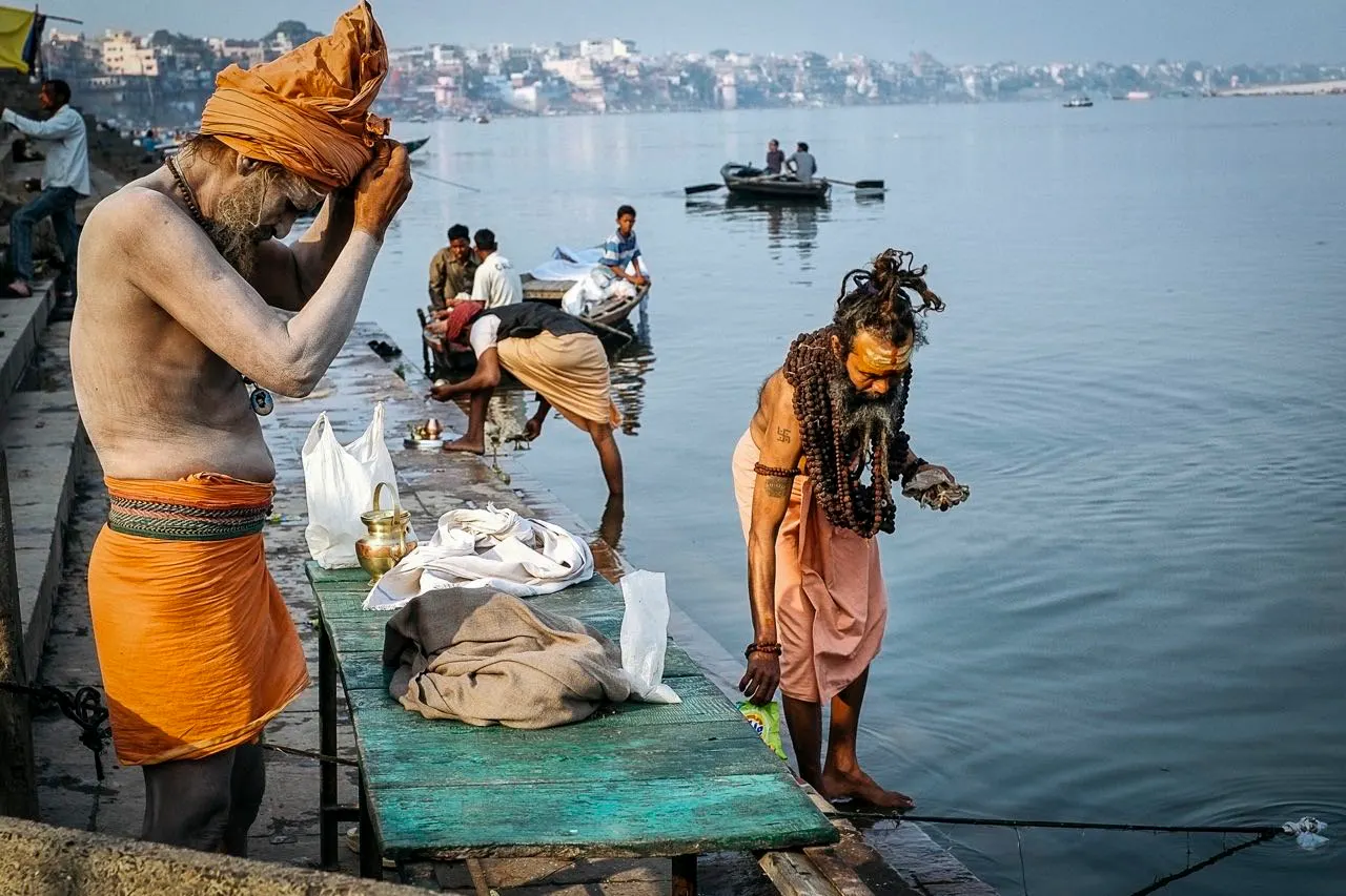 Sur les ghats, Bénarès, Inde, 2013.